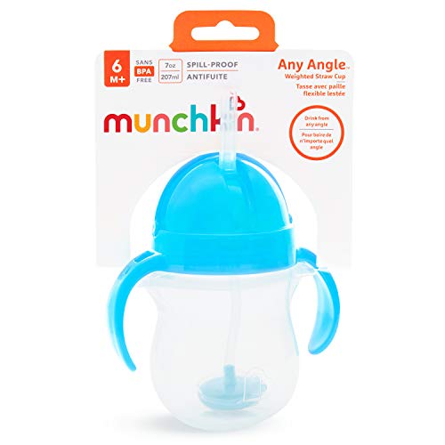7 Ounce 2 Pack Blue/Green Weighted Straw Sippy Cup R906702