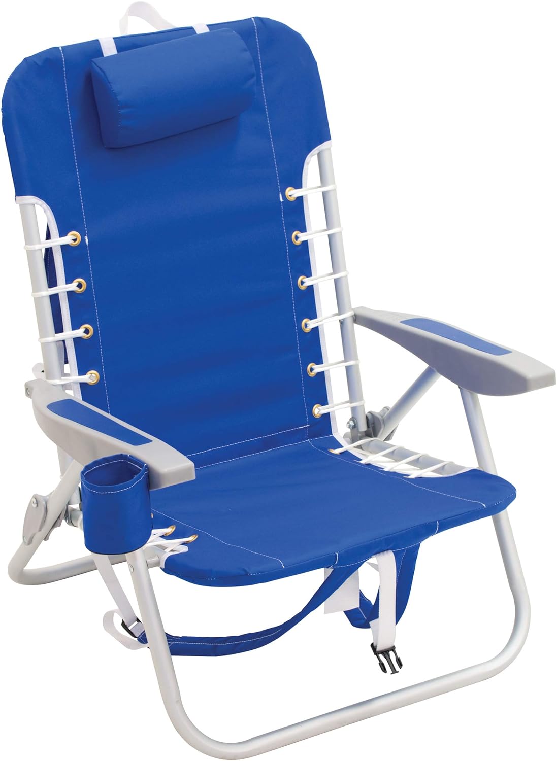 Turquoise & Light Blue Folding Backpack Beach Chair V170887