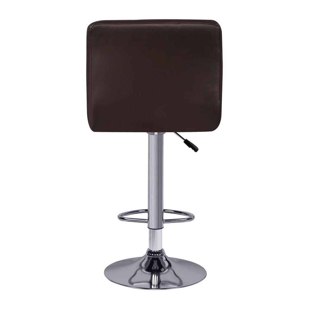 Espresso Adjustable Swivel Leather Barstool Set of 2 J1259