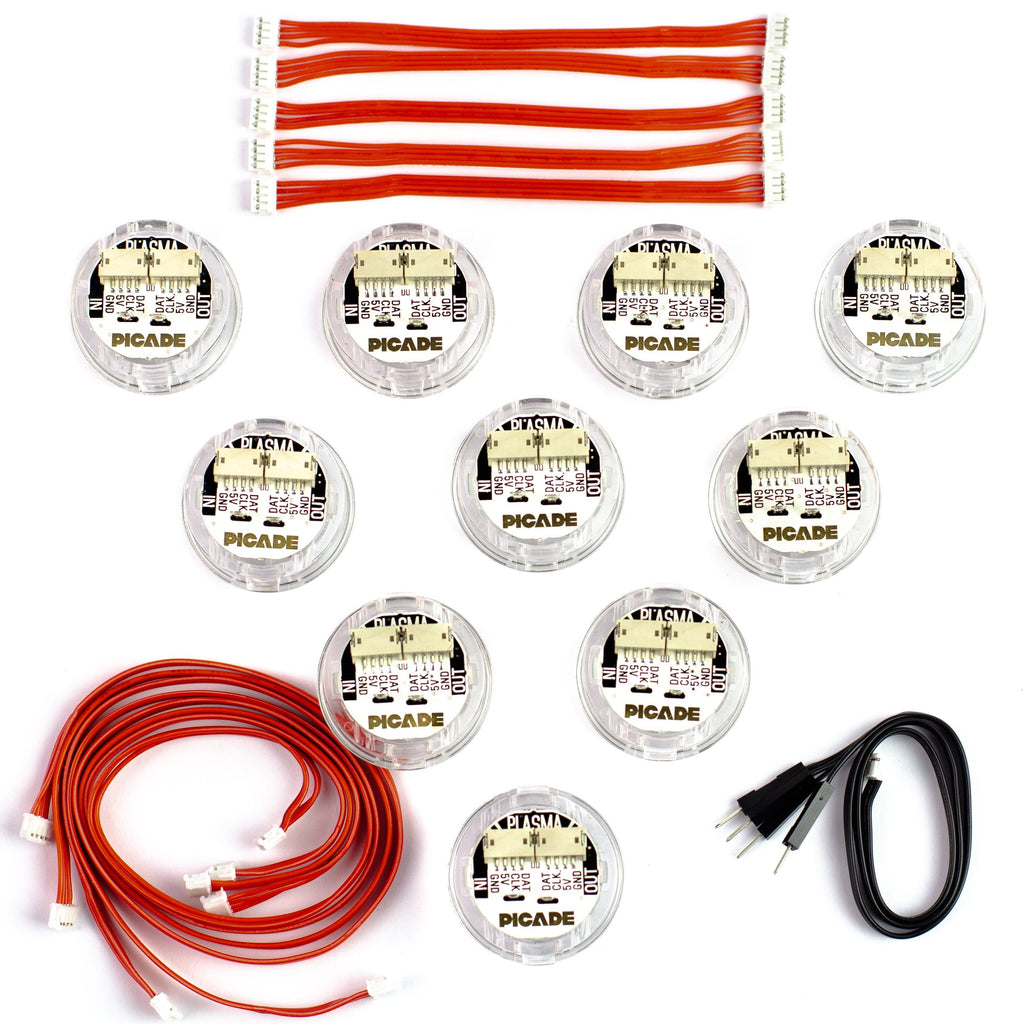 Illuminated Arcade Buttons 10-button Kit B202061