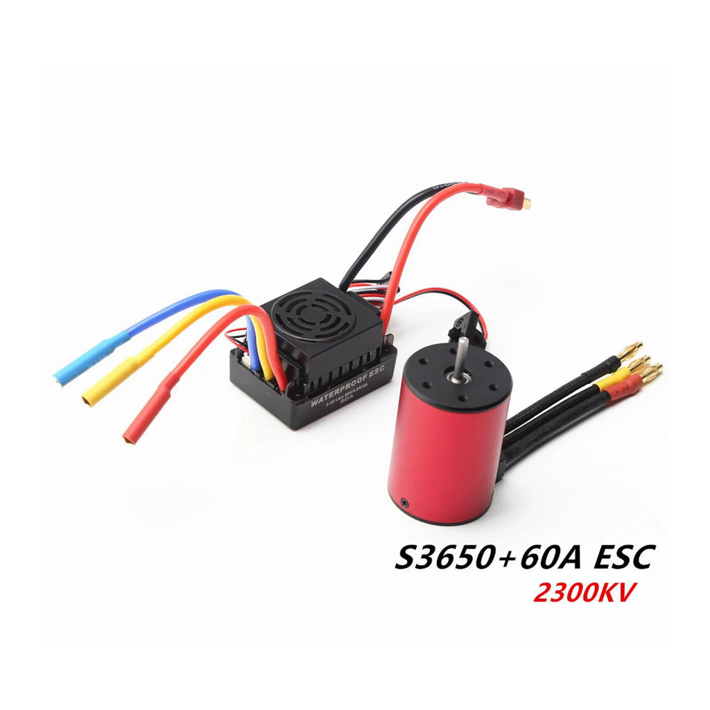 Waterproof Brushless Motor 60A ESC 50Mmx36mm 4 Poles 2300kv A457