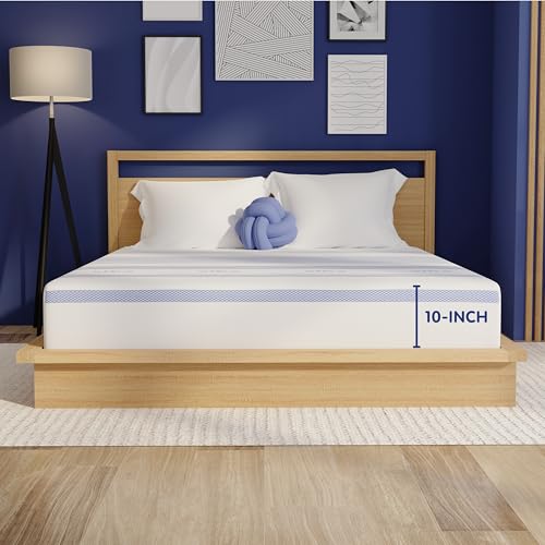 Gel Memory Foam Mattress, 12-Inch Queen White J512