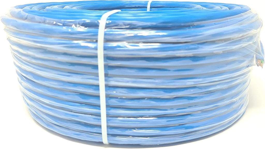 250 Feet CAT 6A Solid STP Bulk Ethernet Cable Blue J72021