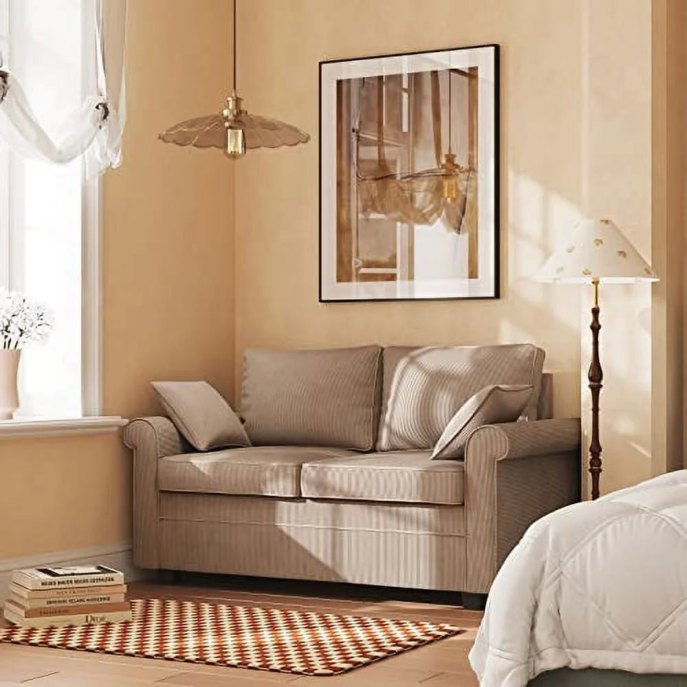Brown Corduroy 2 in 1 Sleeper Sofa B201681