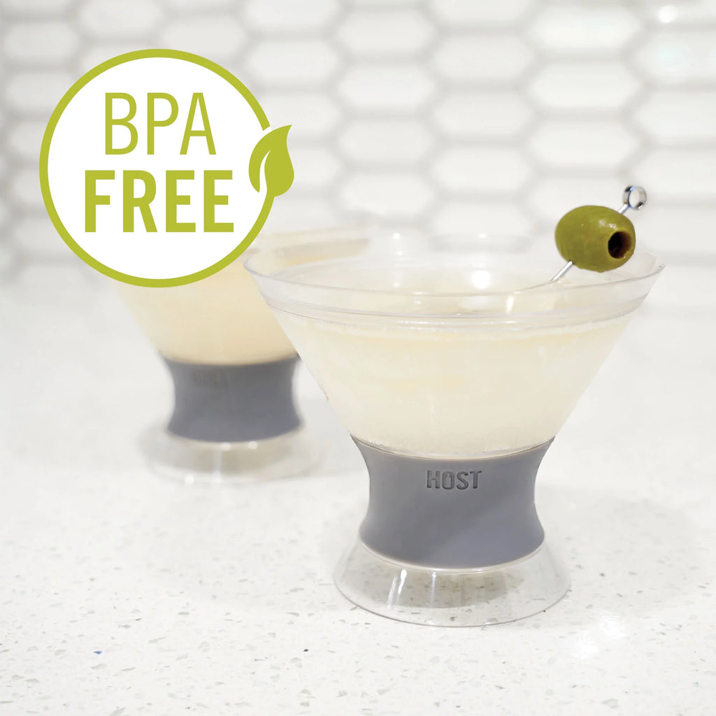 Double Wall Insulated Plastic Cooling Cups, Set of 2, Grey I462