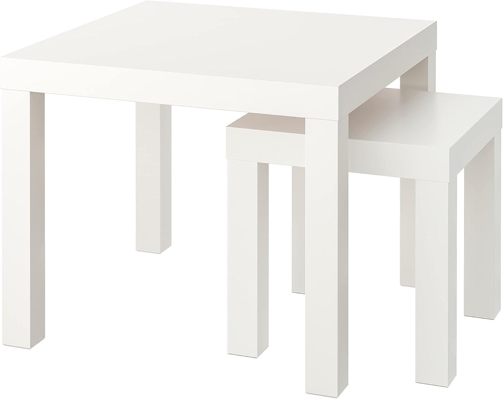 Set of 2 White Nest of Tables B54845
