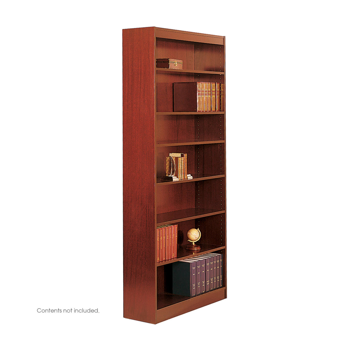 7-Shelf Mahogany Veneer Bookcase H7202