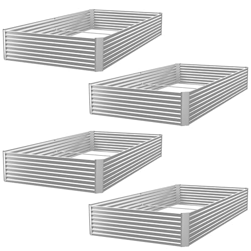 3 Pack Galvanized Steel Raised Garden Bed 36x18 inch F322