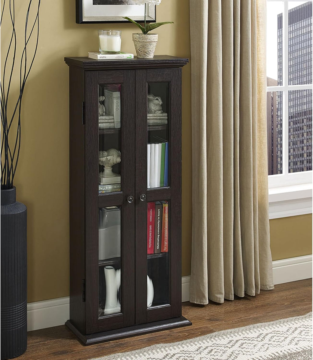 Grey 4 Tier Tall Bookshelf Cabinet Q1808