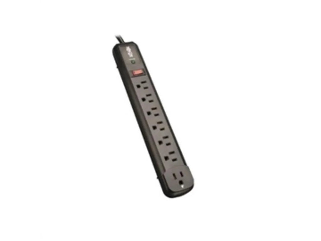 7 Outlet Black Surge Protector Power Strip F7560