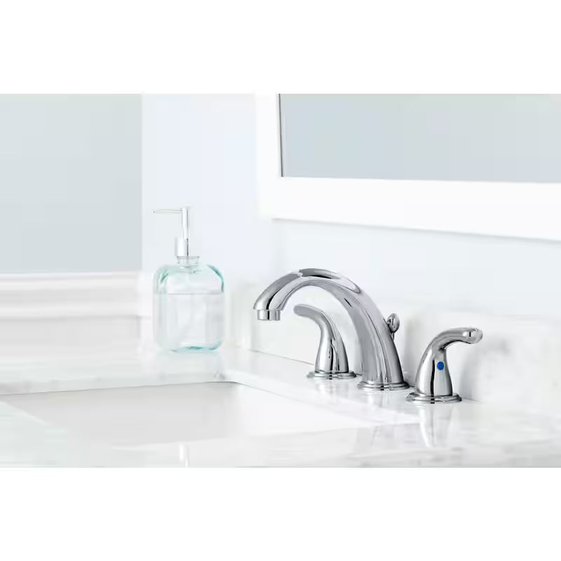 8 in. Widespread Double-Handle High-Arc Bathroom Faucet in Polished Chrome G131