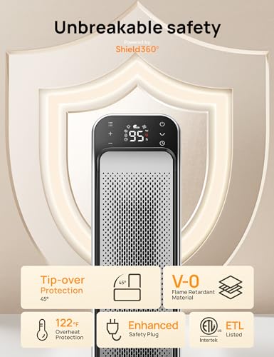 25" Electric Space Heater with Remote and Thermostat M966