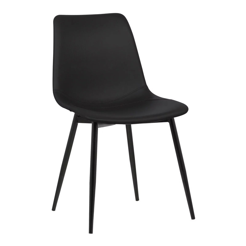 Black Faux Leather Dining Side Chair E8679