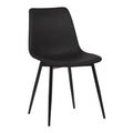 Black Faux Leather Dining Side Chair E8679