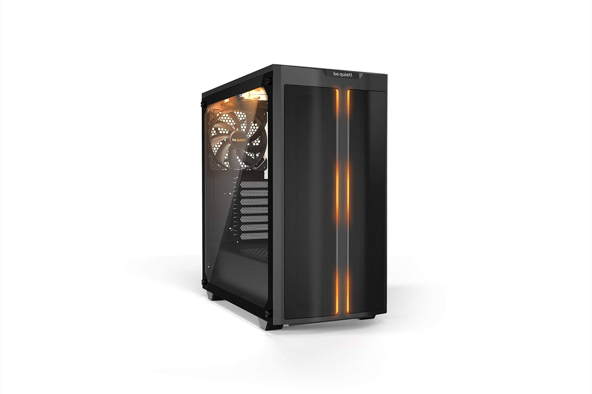 Black ATX Computer Case Midi Tower Tempered Glass H85245