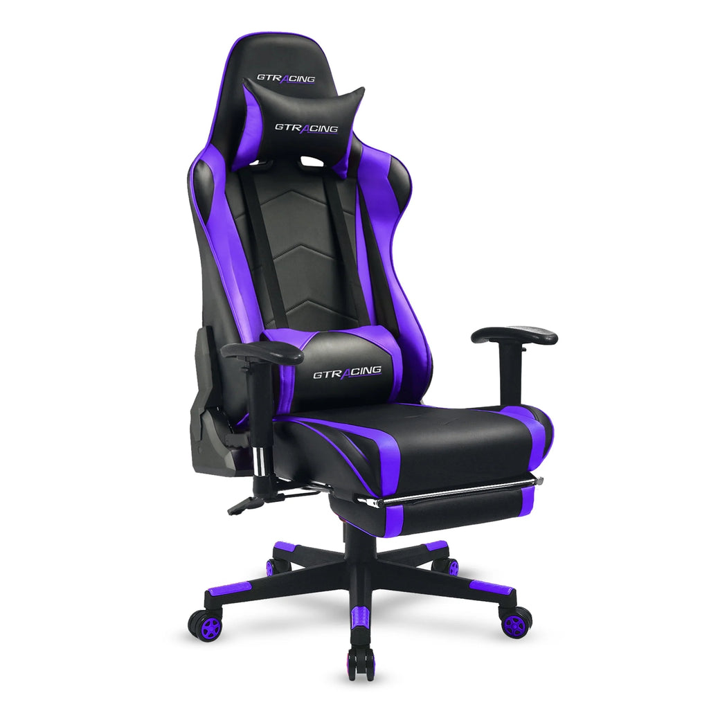 Red PU Leather Gaming Chair with Footrest U50894
