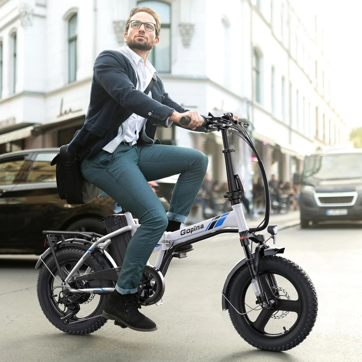 350W Fat Tire Folding Electric Bike V82590
