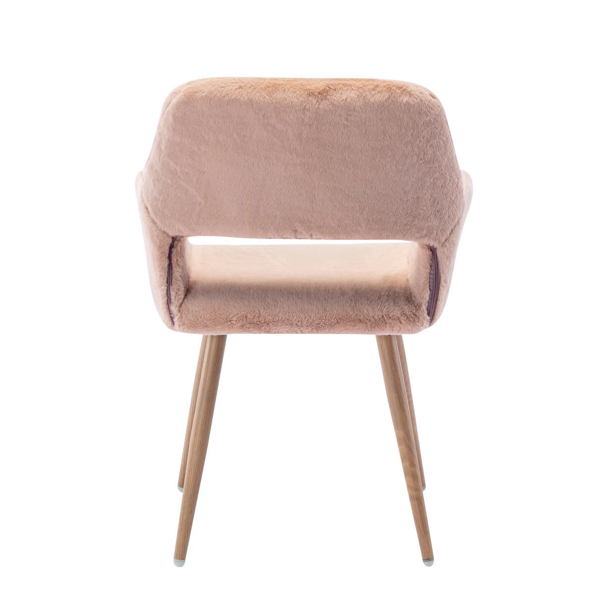 Faux Fur Dining Chairs with Steel Leg Y151239