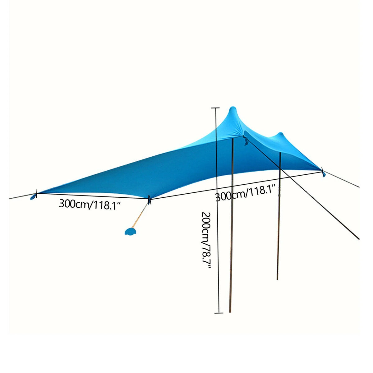 10x10ft Portable Beach Tent Sun Shelter G59164