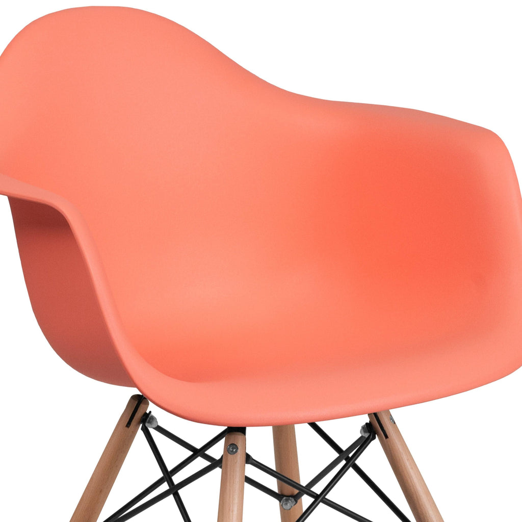 Navy Plastic Arm Chair Z49110
