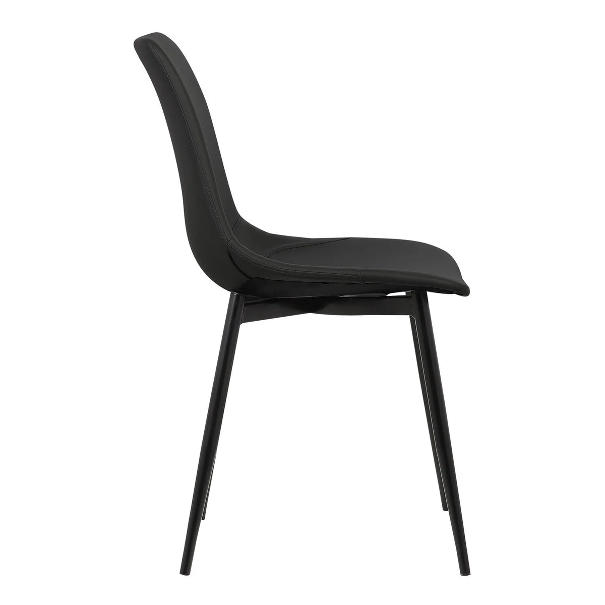 Black Faux Leather Dining Side Chair E8679