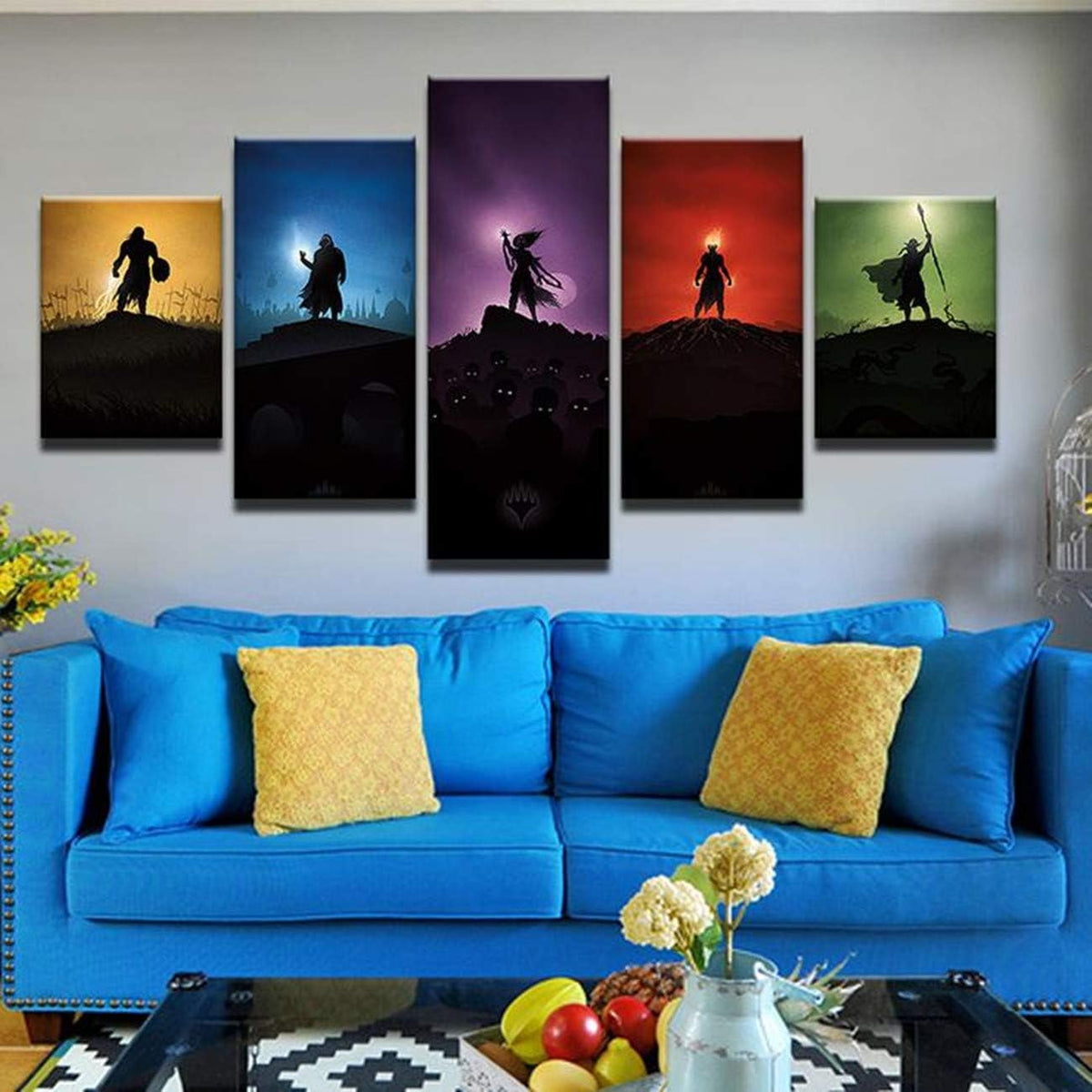 5 Panel Canvas Print Wall Art V13504