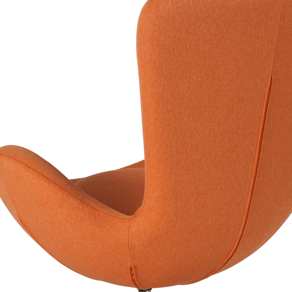 Orange Fabric Upholstered Swivel Lounge Chair L8845