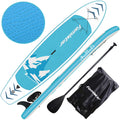 12' Inflatable Stand Up Paddle Board with 3 Fins, Adjustable Paddle, Pump & Carrying Backpack E129226