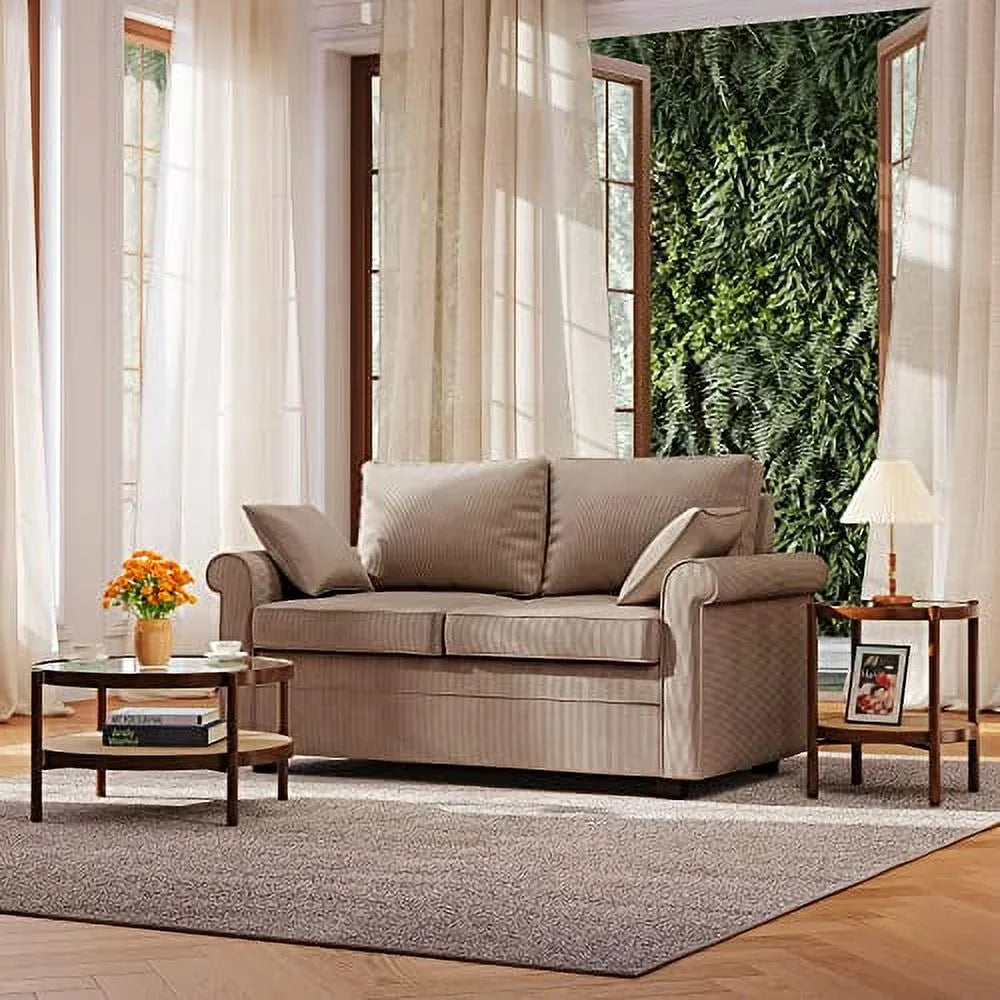 Brown Corduroy 2 in 1 Sleeper Sofa B201681