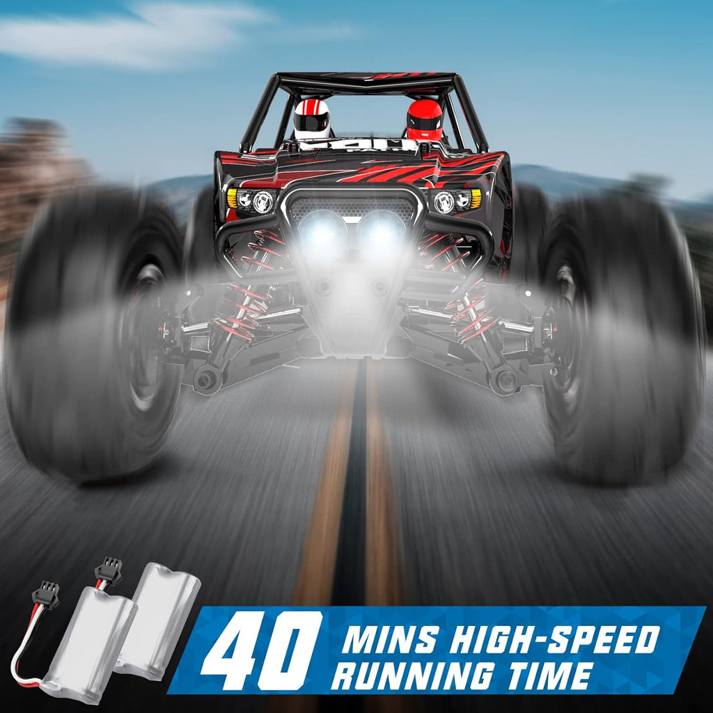 1:14 Scale 4WD High Speed RC Monster Truck with Headlight and Two Rechargeable Batteries K77640