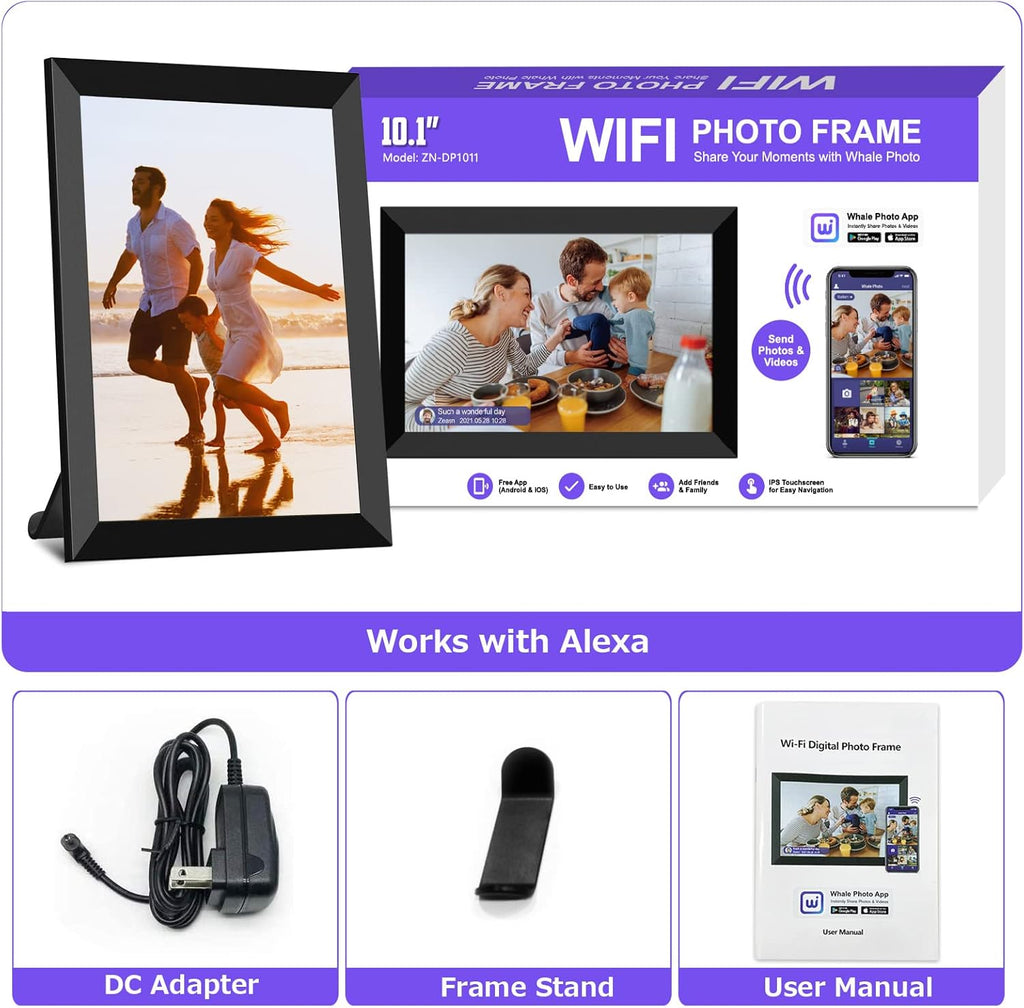 10.1 inch HD IPS Touch Screen Digital Photo Frame with 16GB Storage V12094