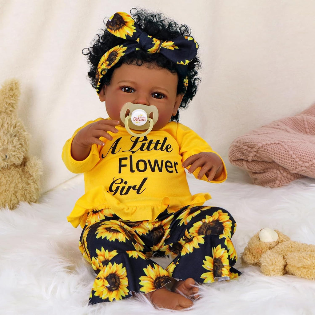 20 Inch Black Soft Vinyl Reborn Baby Doll U99808