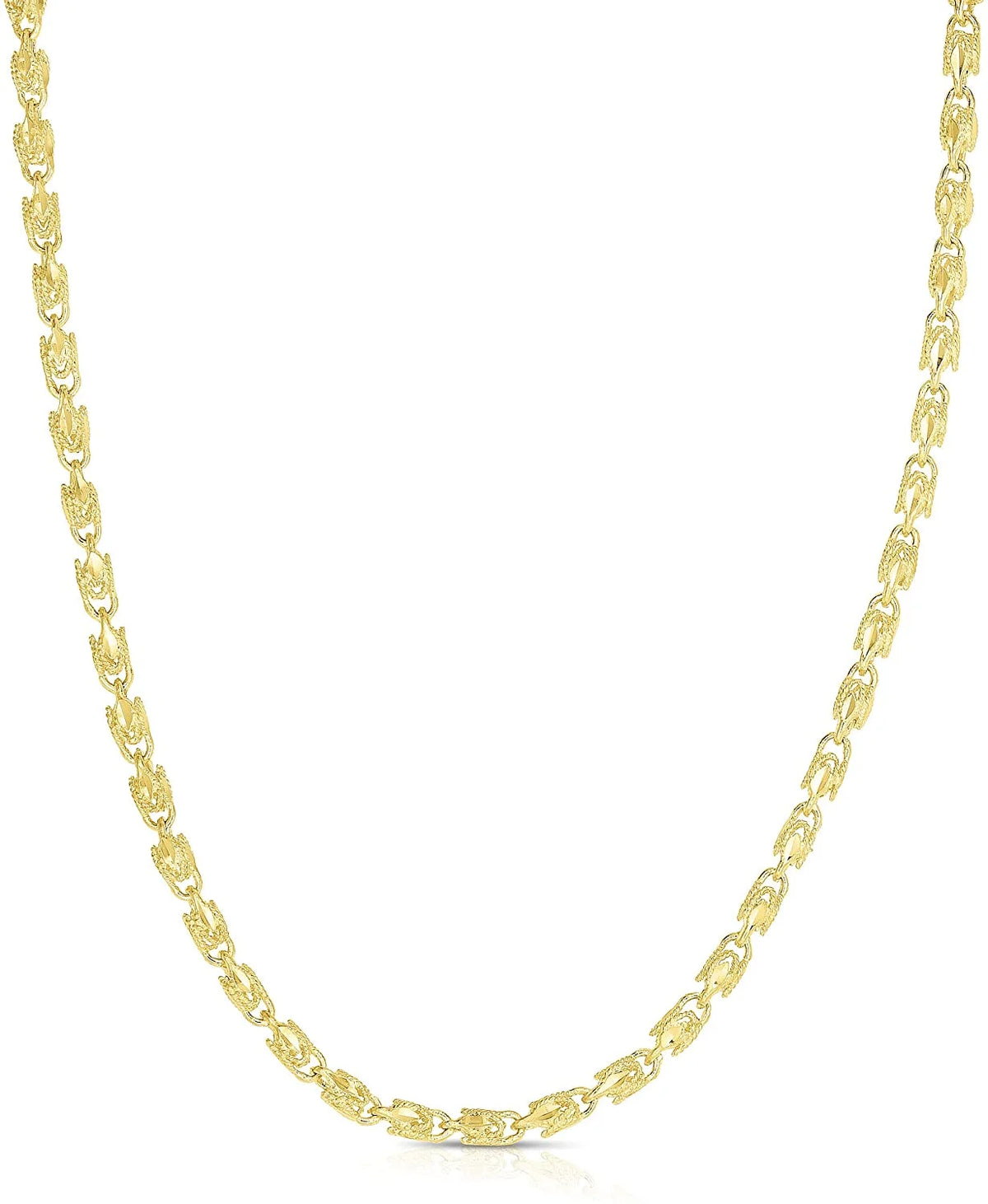 10k Yellow Gold 3mm Solid Turkish Rope Chain Necklace N67523
