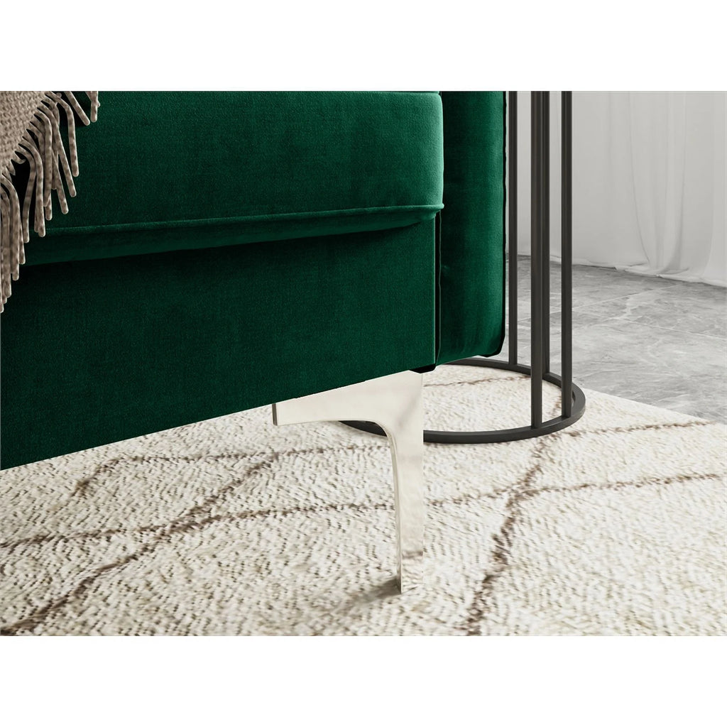 Green Velvet Loveseat L5279