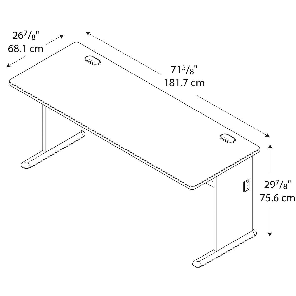 Pewter Desk F4135