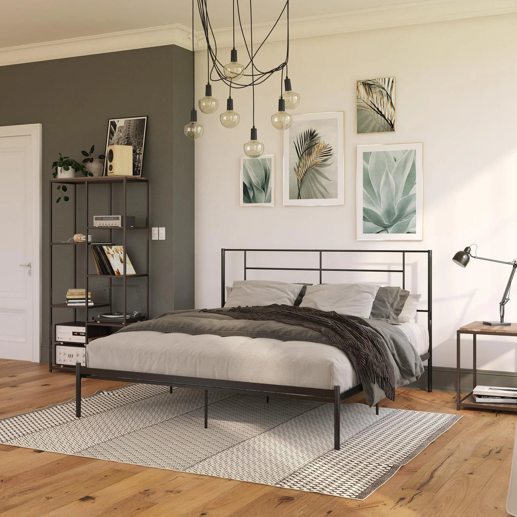 King Size Metal Bed with Under Bed Storage Z756