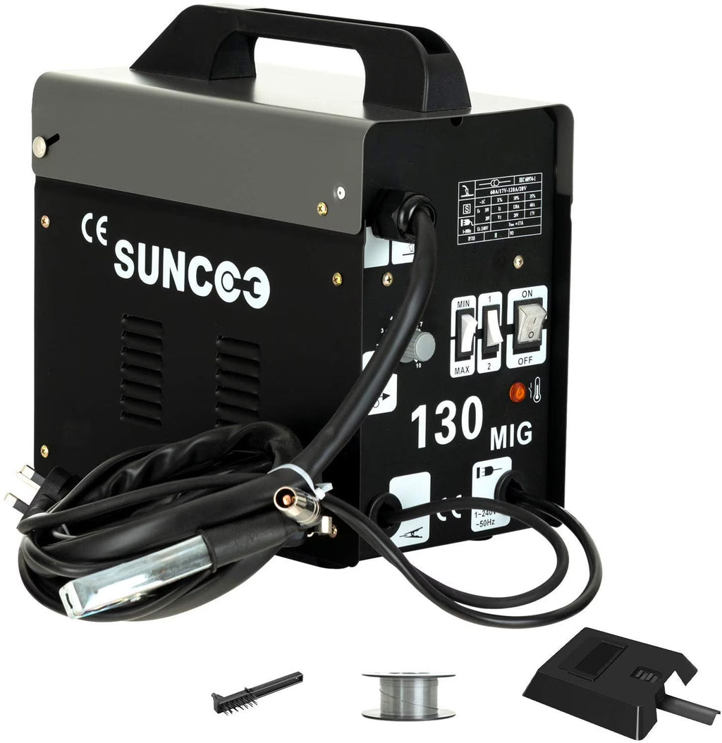 130 MIG Welder Flux Core Wire Automatic Feed Portable Welding Machine 110 Volt S46163