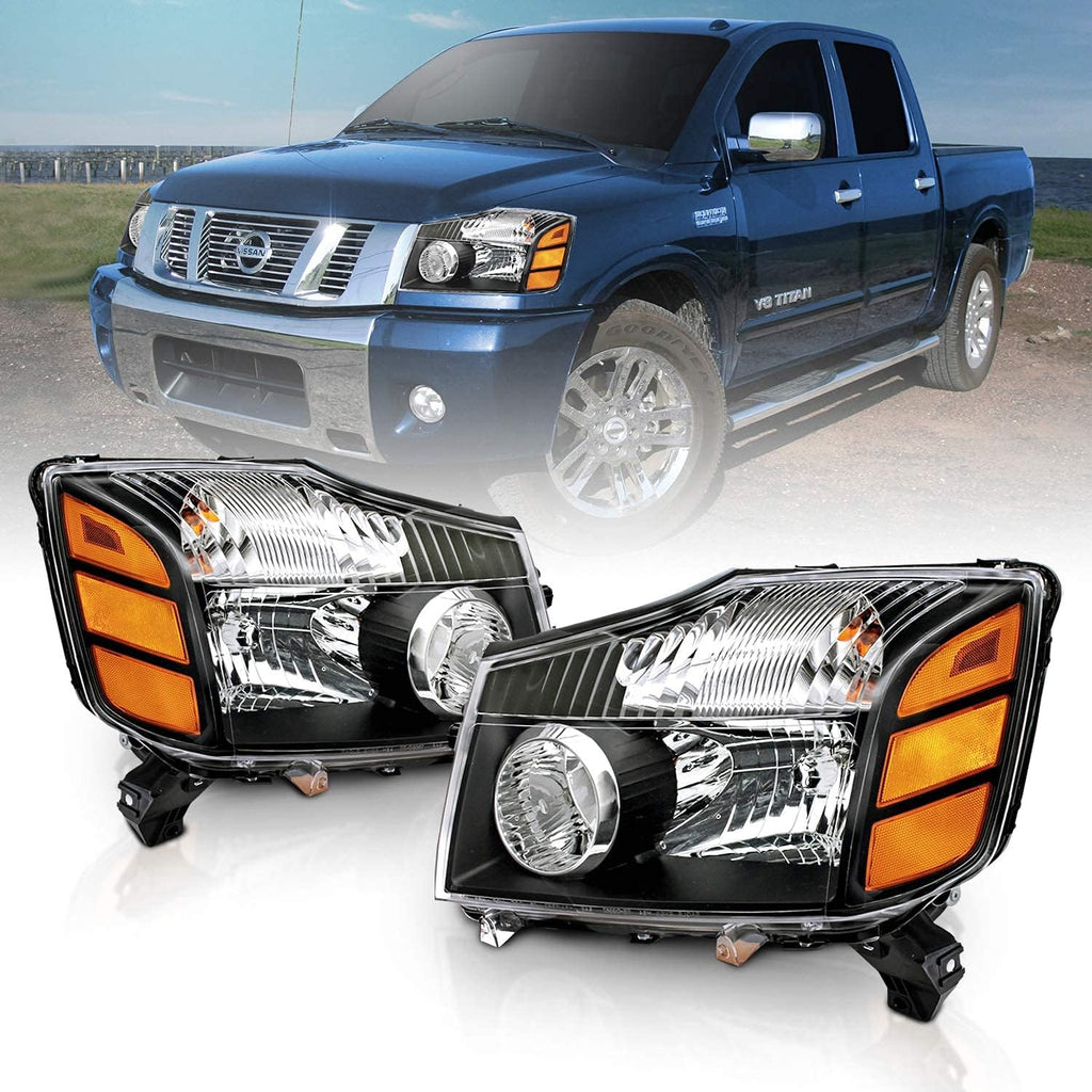 Black Replacement Headlights Amber Reflector Z63661