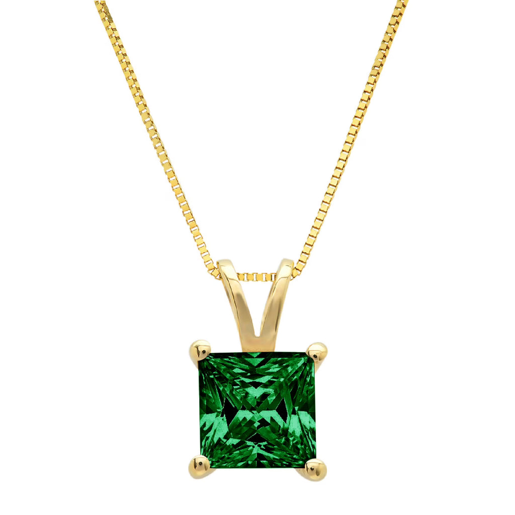 18K Yellow Gold Pendant with 16" Chain U1441