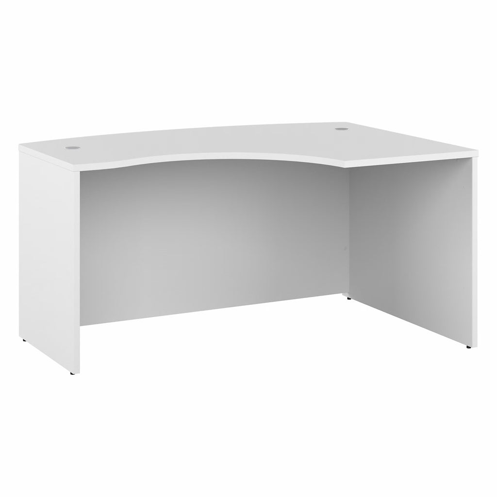 White L-Bow Desk Shell Z75395