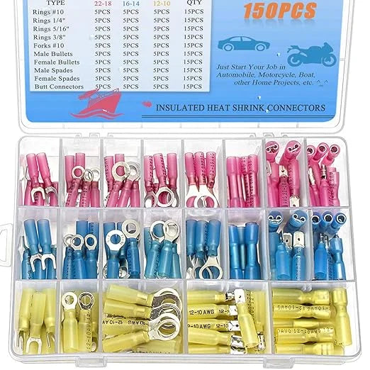 150PCS Insulated Heat Shrink Wire Connectors B228904