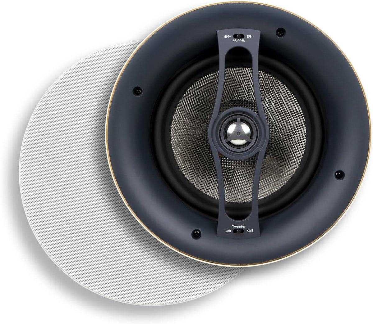 White 2-Way in Ceiling in Wall Speaker, 8 Inch Woofer, Pack of 2 O538