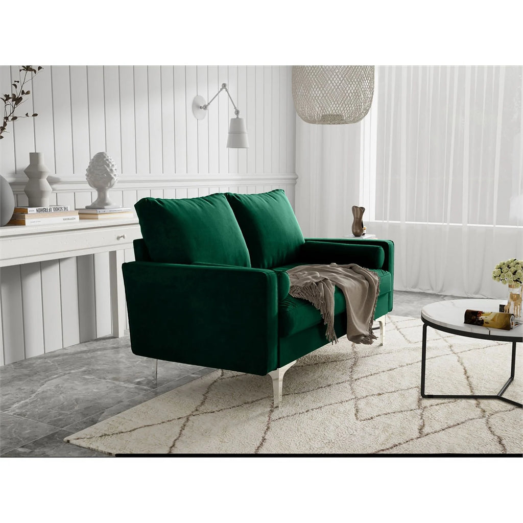 Green Velvet Loveseat L5279