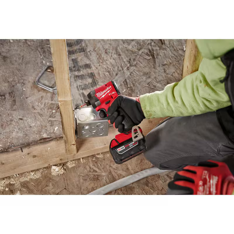 18V Cordless 1/4 in. Hex Impact Driver Kit with Batteries Charger Hard Case B366