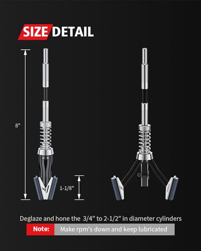 Adjustable Cylinder Hone Tool with 3-Piece 220 Grit Stones E75506