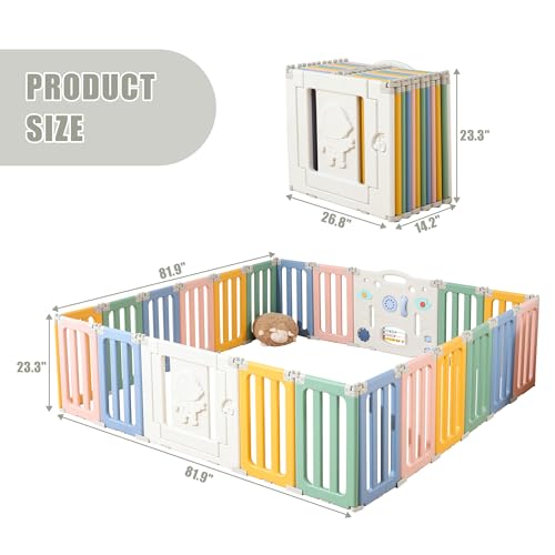 Grey 22 Panels Extra Large Baby Play Pen J94998