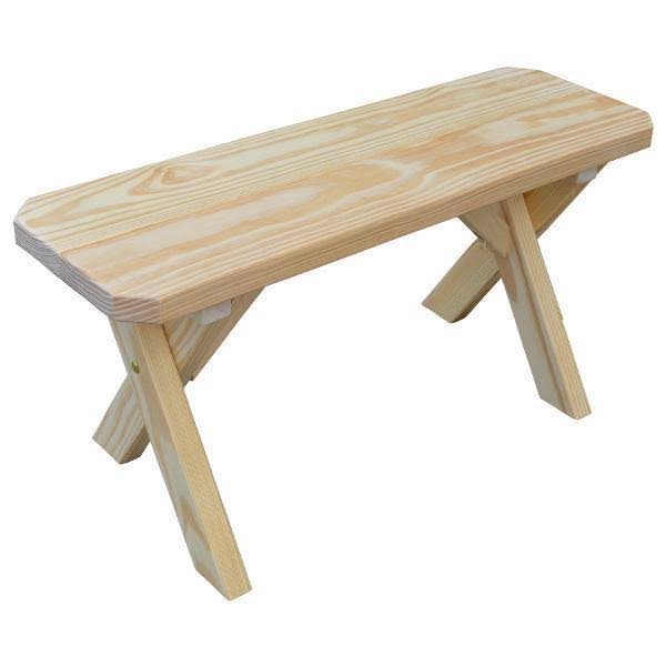 Yellow Pine Picnic Crossleg Bench 6ft U769