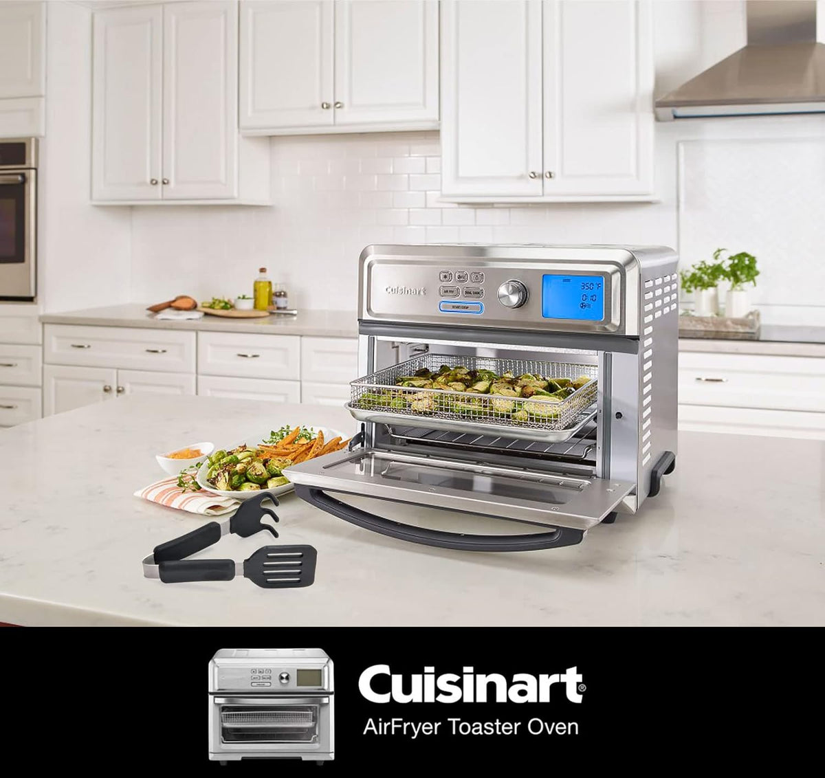 Digital AirFryer Toaster Oven with Silicone Tongs V60542
