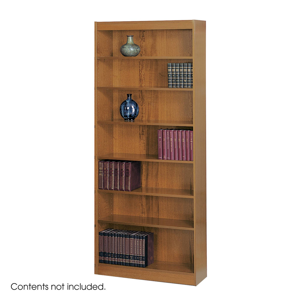 7-Shelf Mahogany Veneer Bookcase H7202