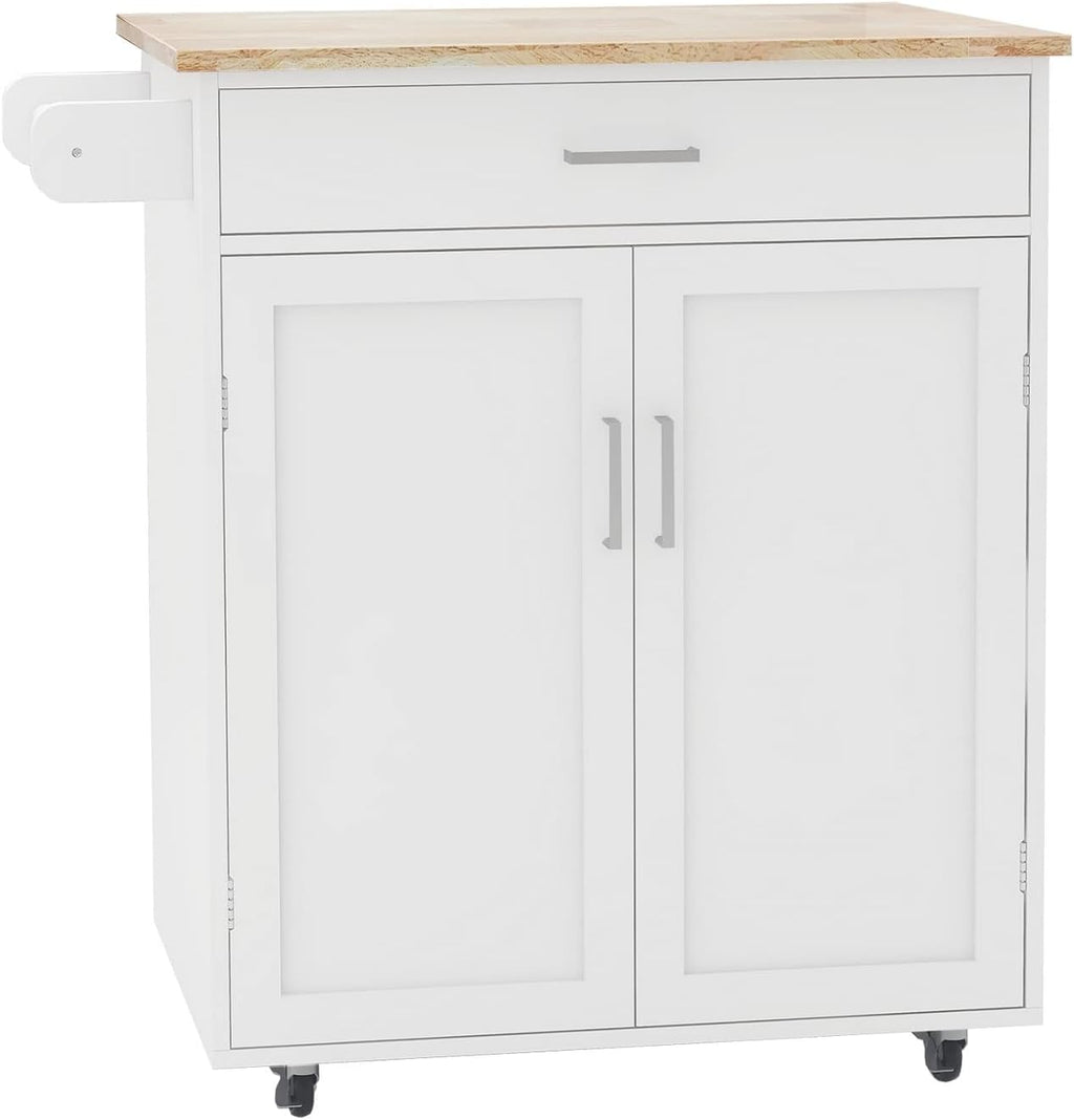 Kitchen Island Cart on Wheels with 2 Drawers and 2 Shelves K526847
